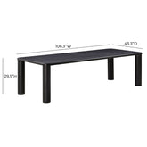 Akola Black Oak Rectangular Dining Table Model: TOV-D54247